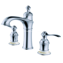 Bathtub Faucet Double Handle Deck Mount Chrome